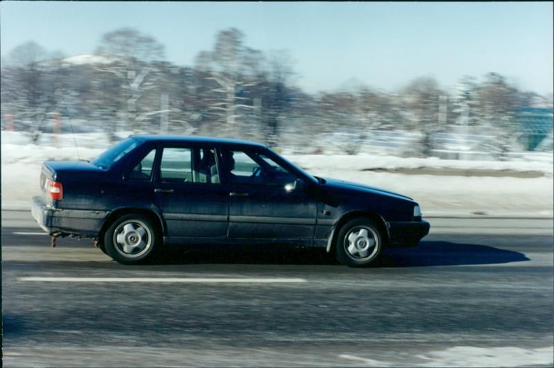 Volvo cars in action - Vintage Photograph