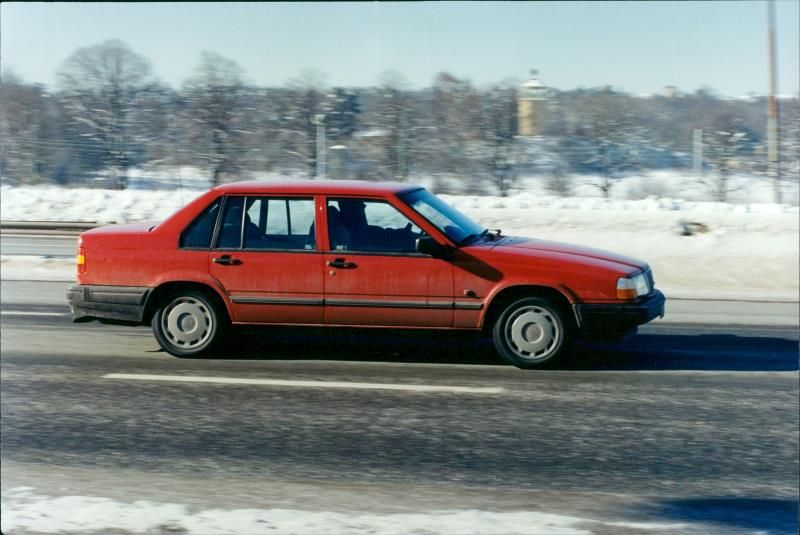 Volvo cars in action - Vintage Photograph