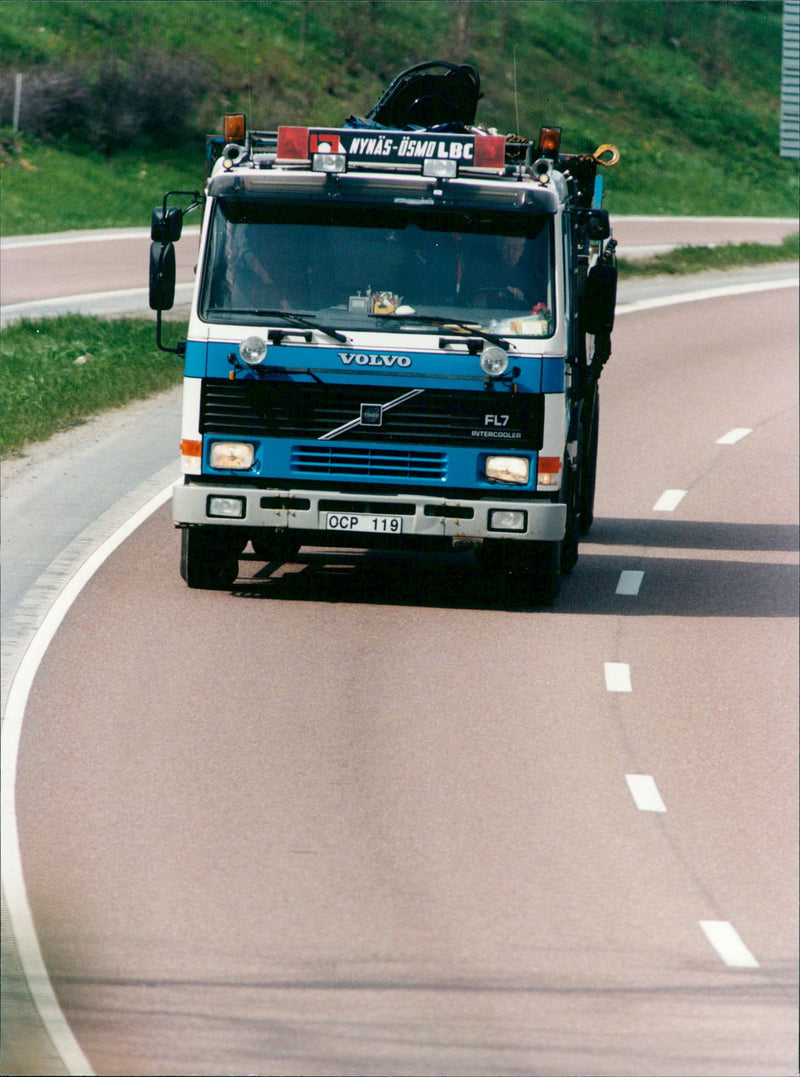 Volvo Truck on the road - Vintage Photograph