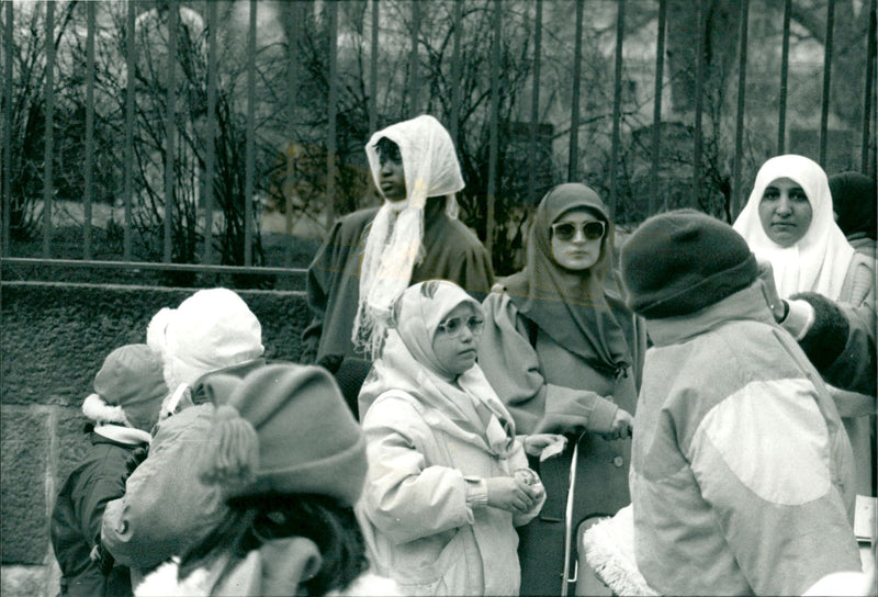 Muslims demonstrate outside Bonnierhuset - Vintage Photograph