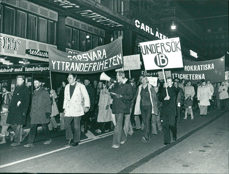 Demonstration in Stockholm cent - Vintage Photograph