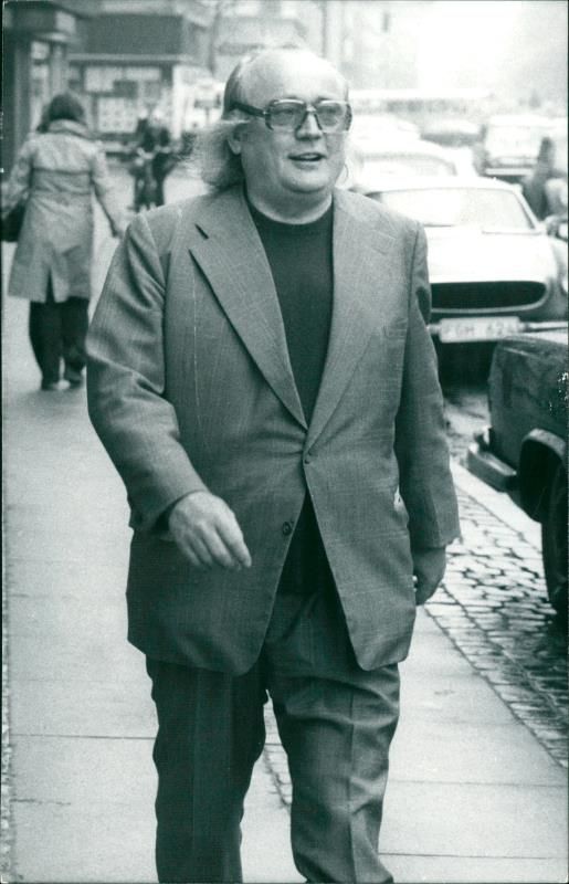 Simon Spies outside his Mercur hotel - Vintage Photograph