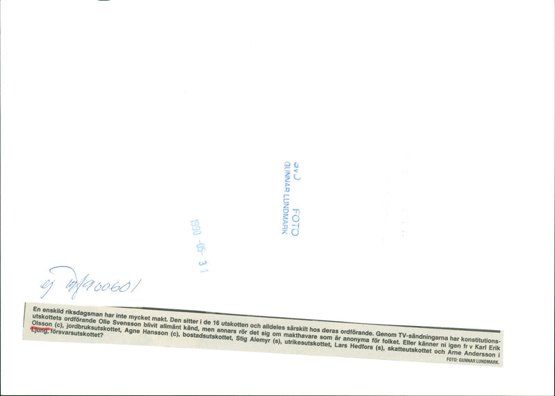 Karl Erik Olsson, politician - Vintage Photograph