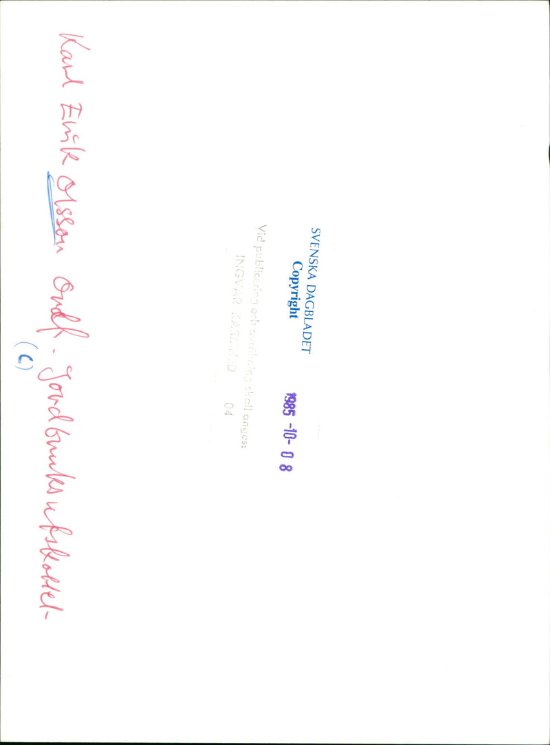 Karl Erik Olsson, politician - Vintage Photograph