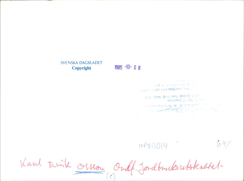 Karl Erik Olsson, politician - Vintage Photograph