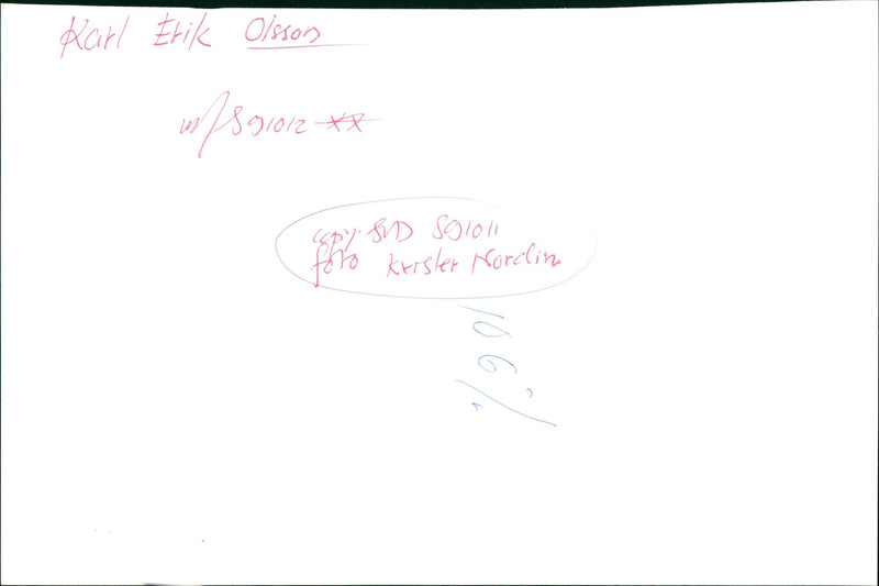 Karl Erik Olsson, politician - Vintage Photograph