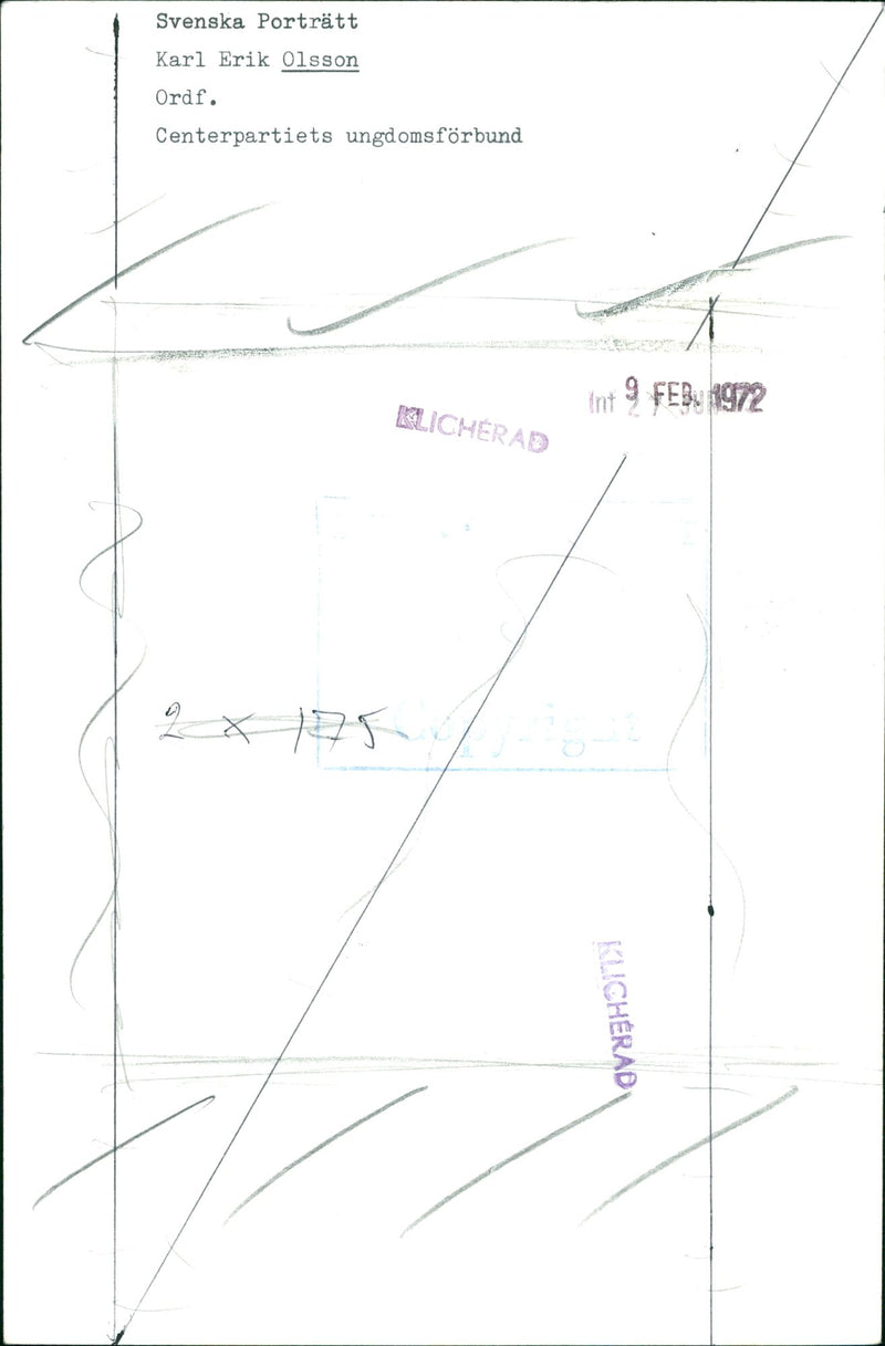 Karl Erik Olsson, politician - Vintage Photograph