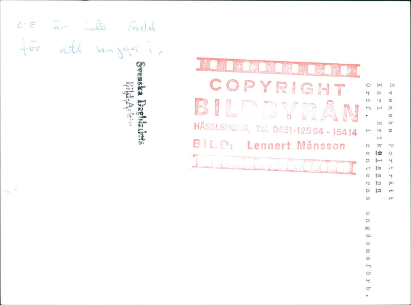 Karl Erik Olsson, politician - Vintage Photograph