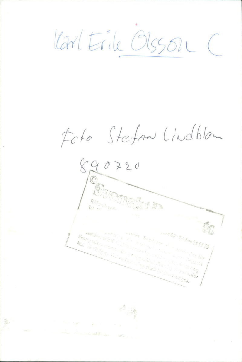 Karl Erik Olsson, politician - Vintage Photograph