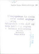 Swedish writer Jan-Olof "Jolo" Olsson - Vintage Photograph