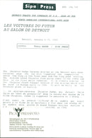 The Chrysler-Dodge Caravan minivan appears at the Detroit auto show - Vintage Photograph