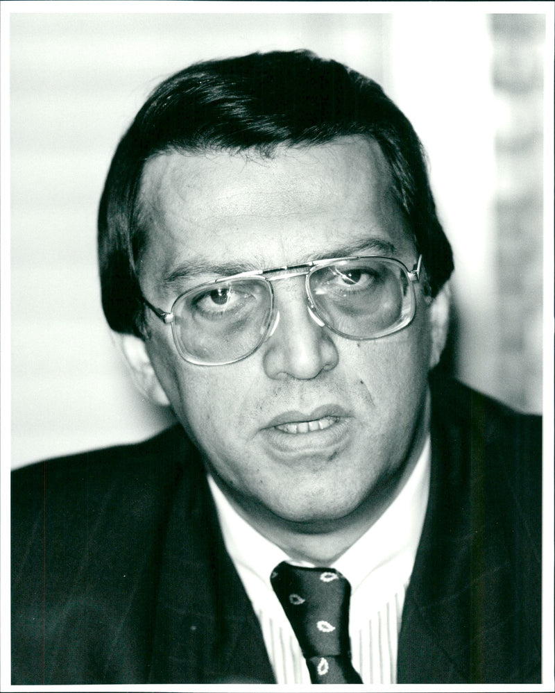 Mesut Yilmaz, Turkish politician - Vintage Photograph