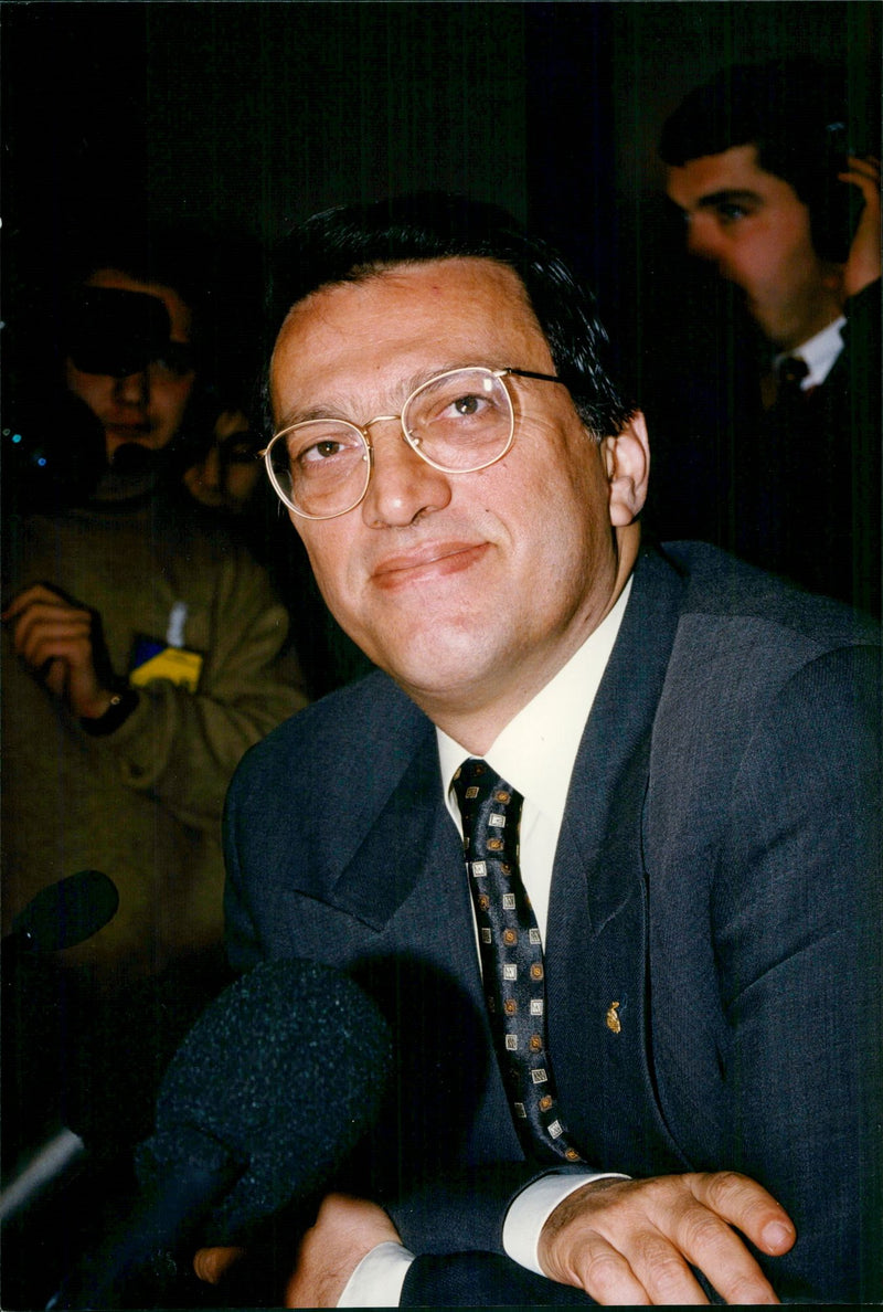 Mesut Yilmaz, Turkish politician, leader of Turkey's Motherland Party - Vintage Photograph
