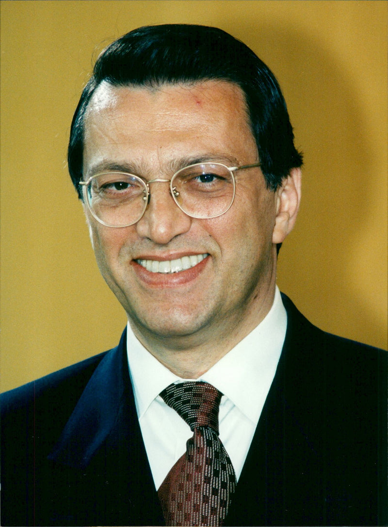 Mesut Yilmaz, Turkish politician - Vintage Photograph