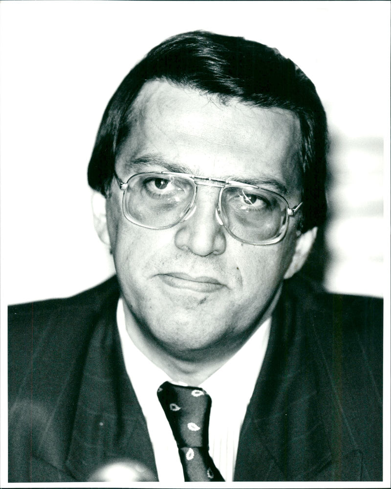 Mesut Yilmaz, Turkish politician - Vintage Photograph