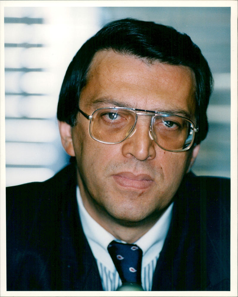 Mesut Yilmaz, Turkish politician - Vintage Photograph