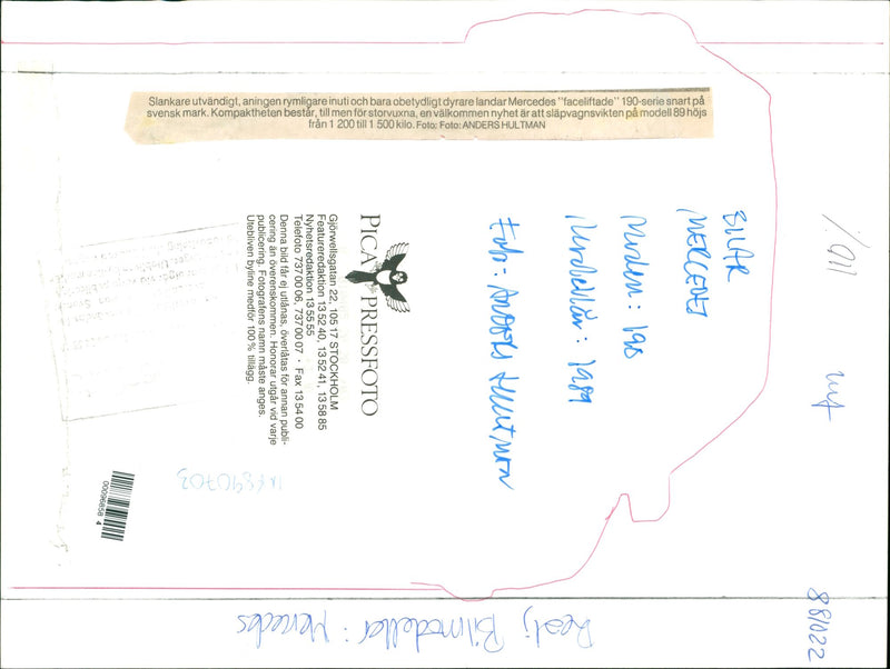 Mercedes-Benz 190 - Vintage Photograph