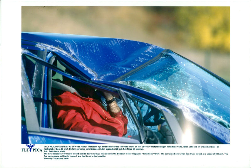 Mercedes-Benz rollover - Vintage Photograph