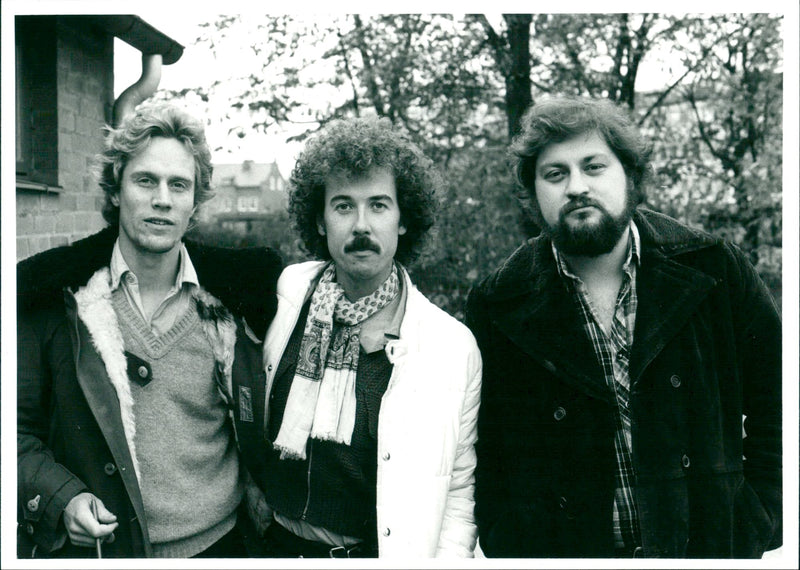 Poem, picture and the music group Tundra. Rolf Beckman, Niklas TÃ¶rnlund and Roland Esaiasson - Vintage Photograph