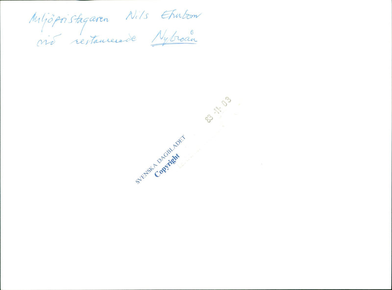 Nature scientist Nils Ehubom near Nybroån river - Vintage Photograph