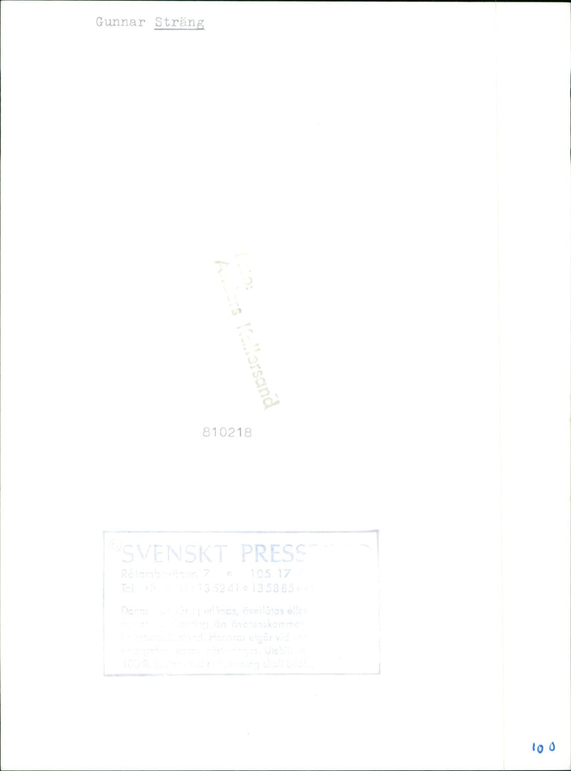 Politician Gunnar Strang - Vintage Photograph