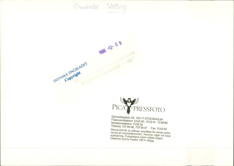 Politician Gunnar Strang - Vintage Photograph