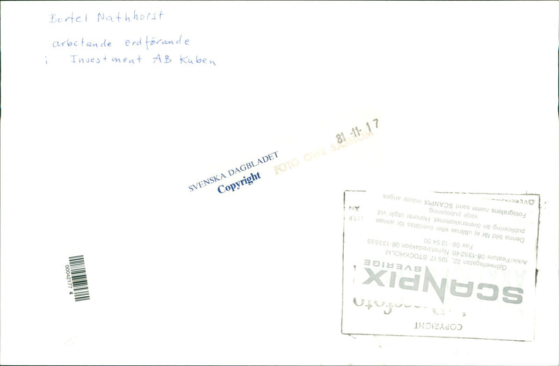 Bertel Nathhorst - Vintage Photograph
