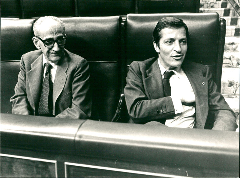 Manuel Gutierrez Mellado and Adolfo Suárez - Vintage Photograph