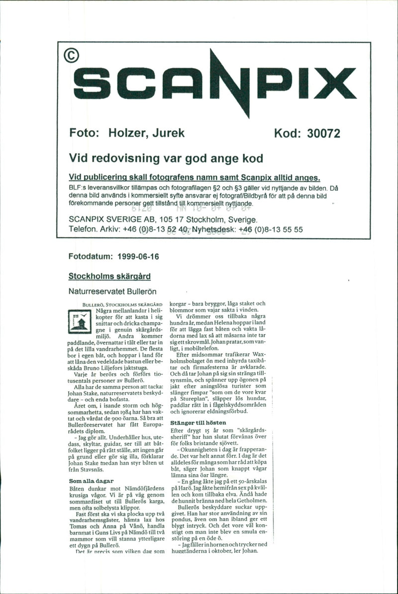 Stockholm archipelago - Nature reserve Bullerön - Vintage Photograph