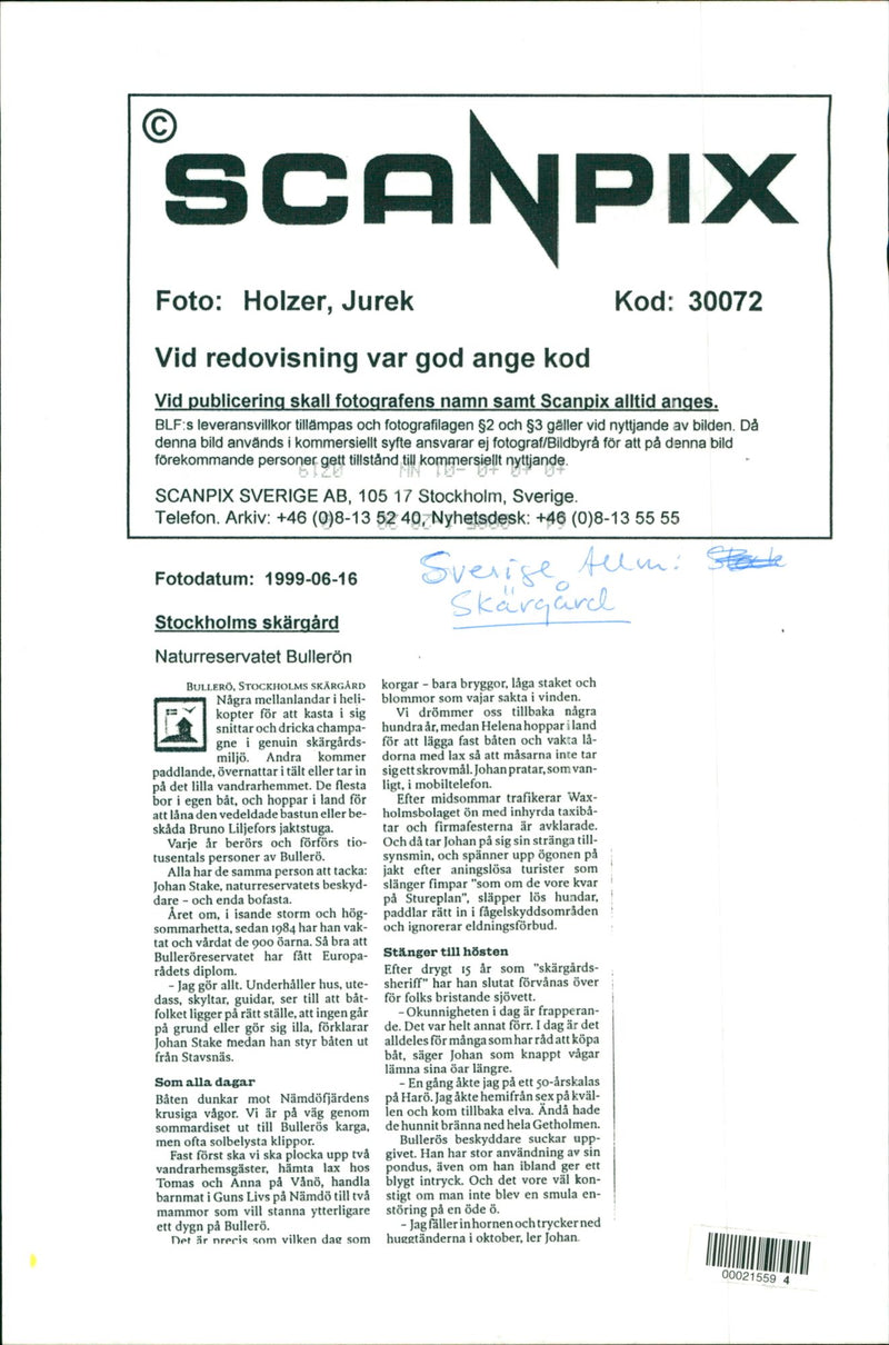 Stockholm archipelago - Nature reserve Bullerön - Vintage Photograph