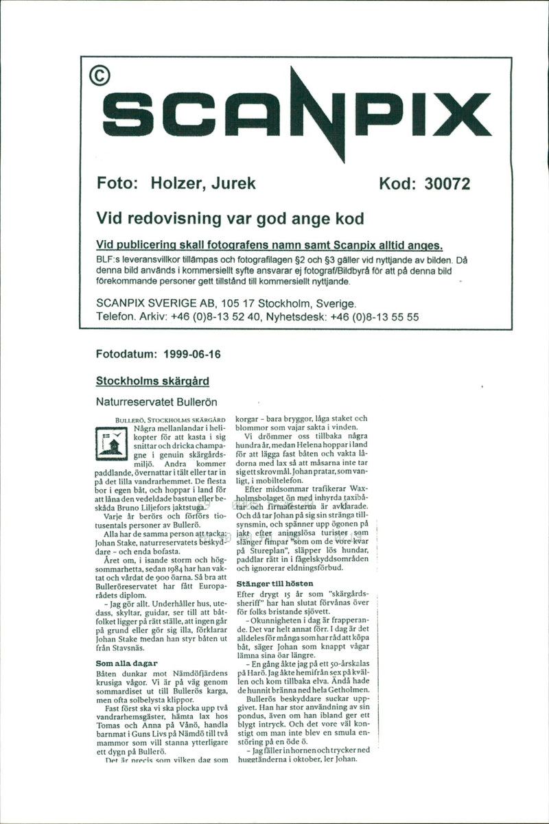 Stockholm archipelago - Nature reserve Bullerön - Vintage Photograph