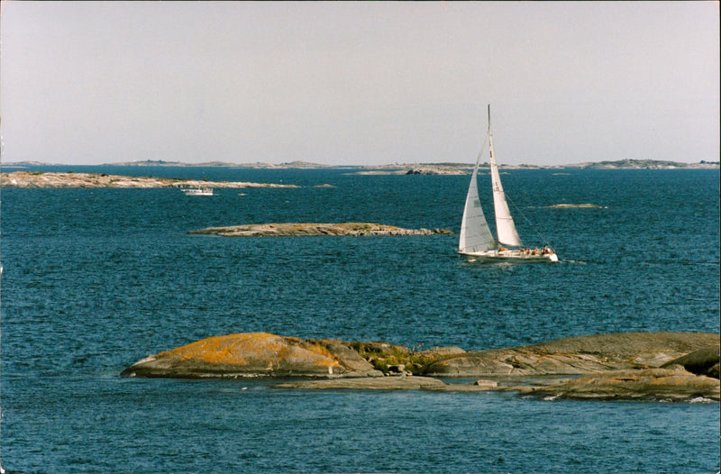 Stockholm archipelago - yacht - Vintage Photograph