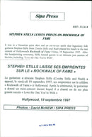 Stephen Steve Stills, musician, is inaugurated in Hollywood's Rockwalk of Fame - Vintage Photograph