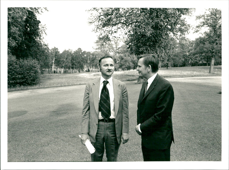 Maurice Strong and Olaf Palme - Vintage Photograph