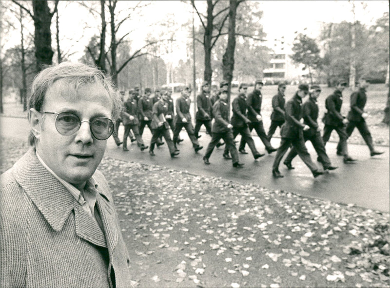 Lasse Strömstedt at parade - Vintage Photograph