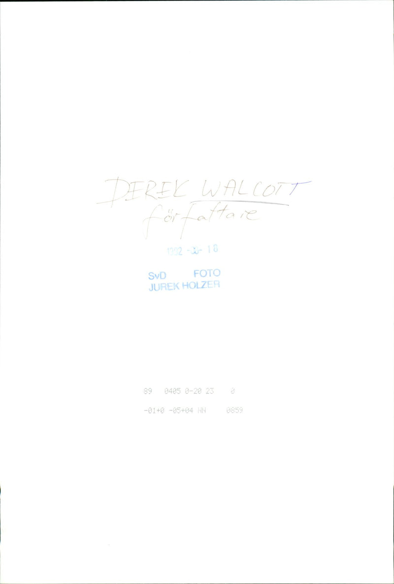 Derek Walcott at the Dramaten - Vintage Photograph