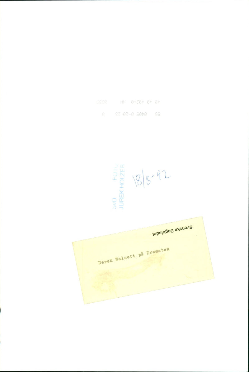 Derek Walcott at the Dramaten - Vintage Photograph