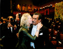 The Nobel Prize in 1992. Sigrid Nama congratulates her husband Derek Walcott on the award - Vintage Photograph