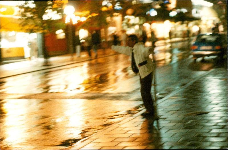 Nightlife in Stockholm. - Vintage Photograph