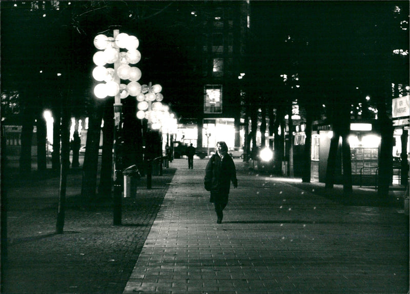 Nightlife in Stockholm. - Vintage Photograph