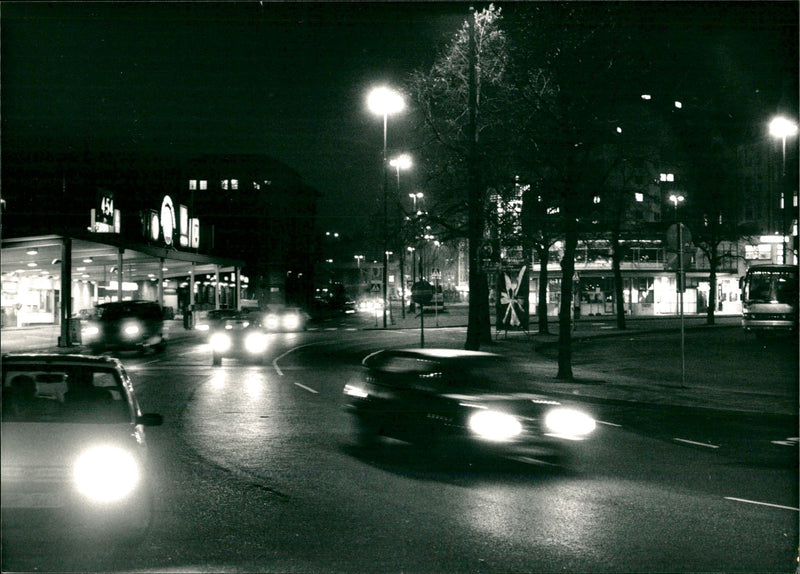 Nightlife in Stockholm. - Vintage Photograph