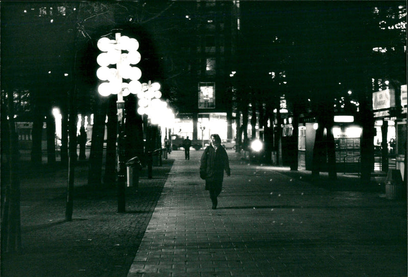 Nightlife in Stockholm. - Vintage Photograph