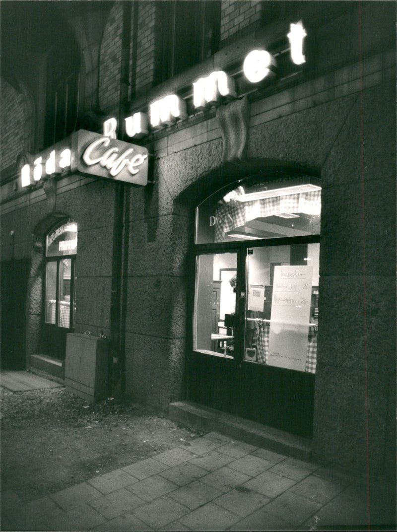 Nightlife in Stockholm. - Vintage Photograph