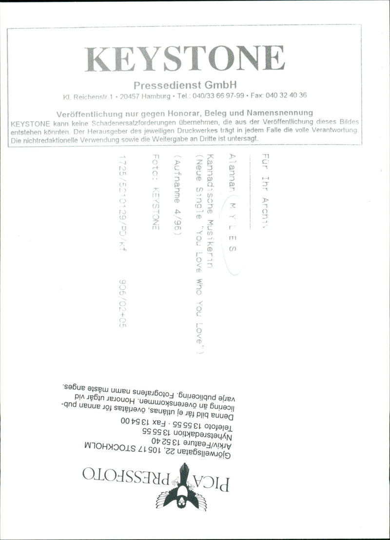 Canadian musician Alannah Miles - Vintage Photograph