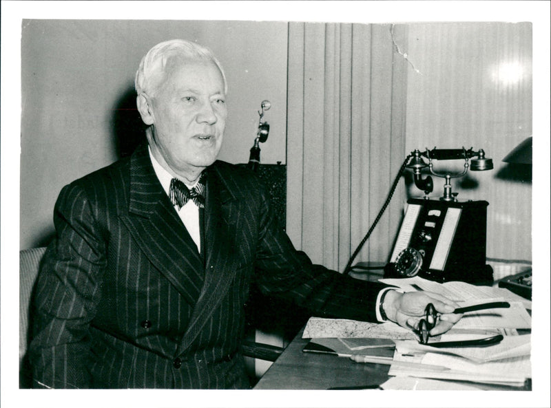 Axel Lennart Wenner-Gren at his office - Vintage Photograph