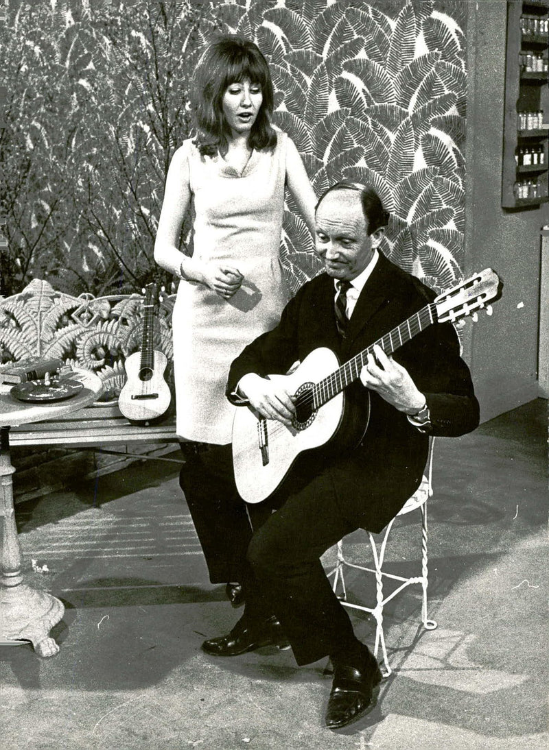 Ulla and Ulrik Neumann entertain on TV - Vintage Photograph