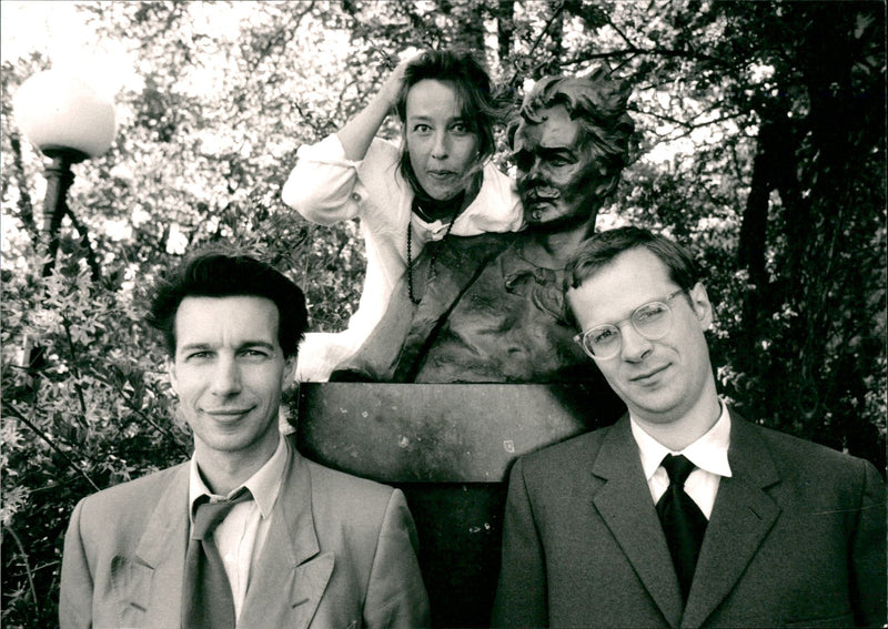 Swedish actress and singer Ann-Sofi Nilsson with Gunnar Rosengren and Göran Martling - Vintage Photograph