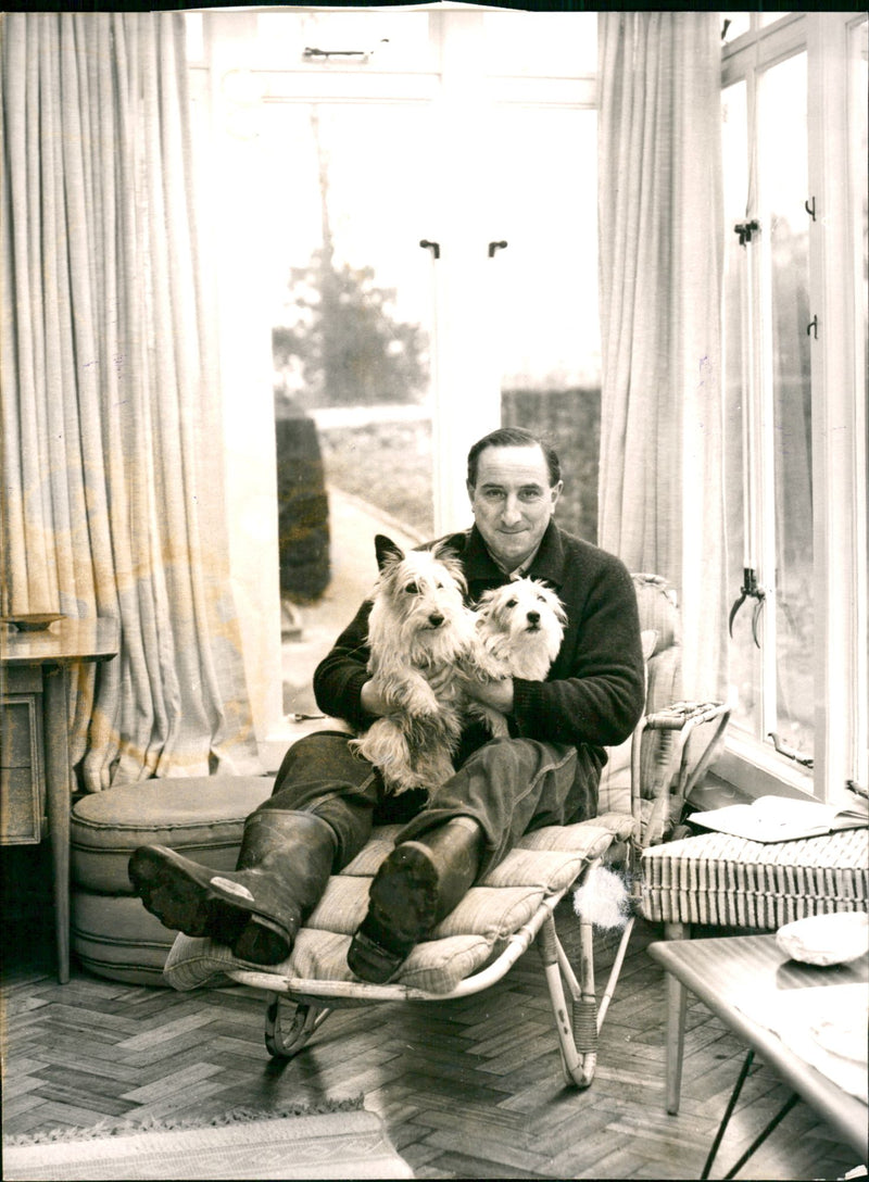 Brian Trubshaw and his terriers - Vintage Photograph