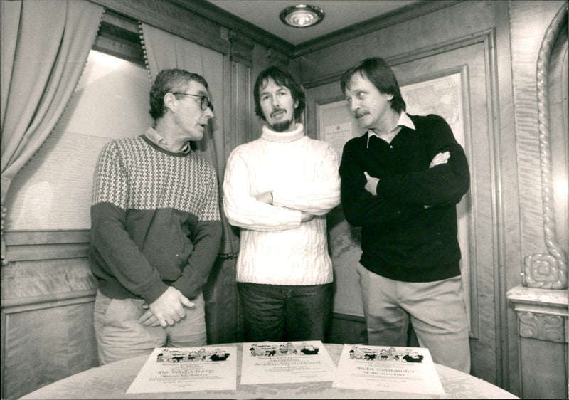 Swedish film director Bo Widerberg (on the left) - Vintage Photograph