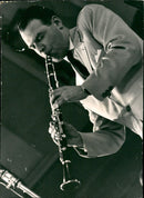 Swedish Musician Putte Wickman at a jazz concert - Vintage Photograph